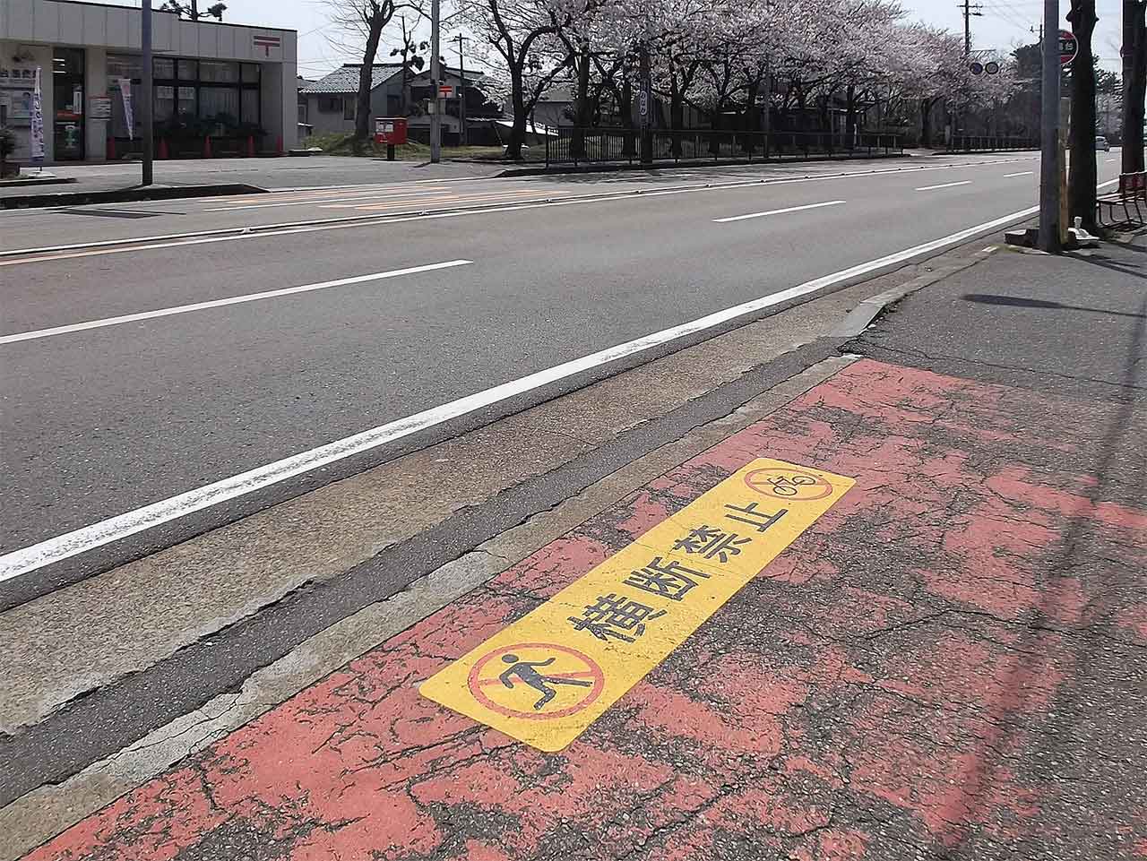 横断禁止