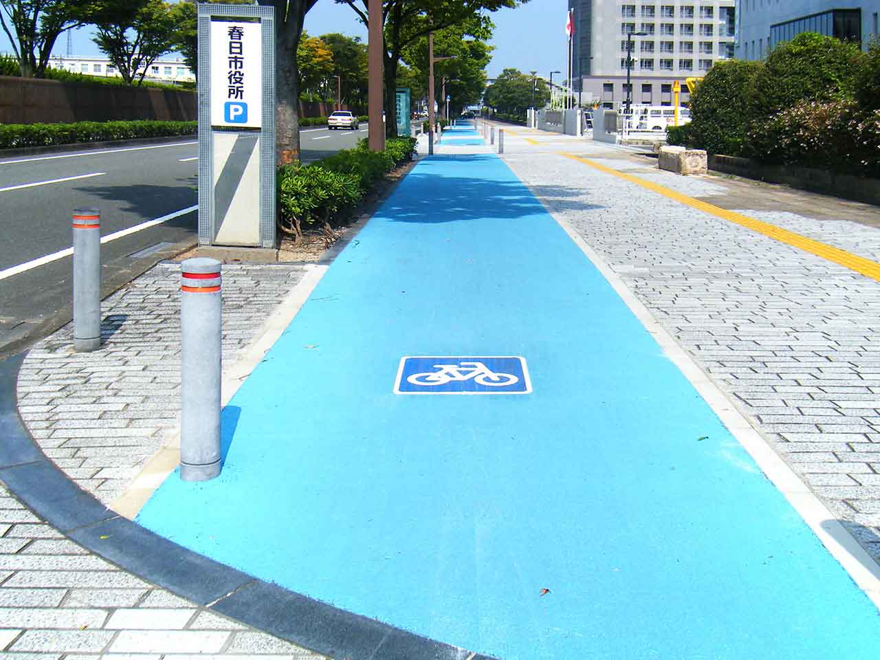 自転車通行帯【福岡県春日市】