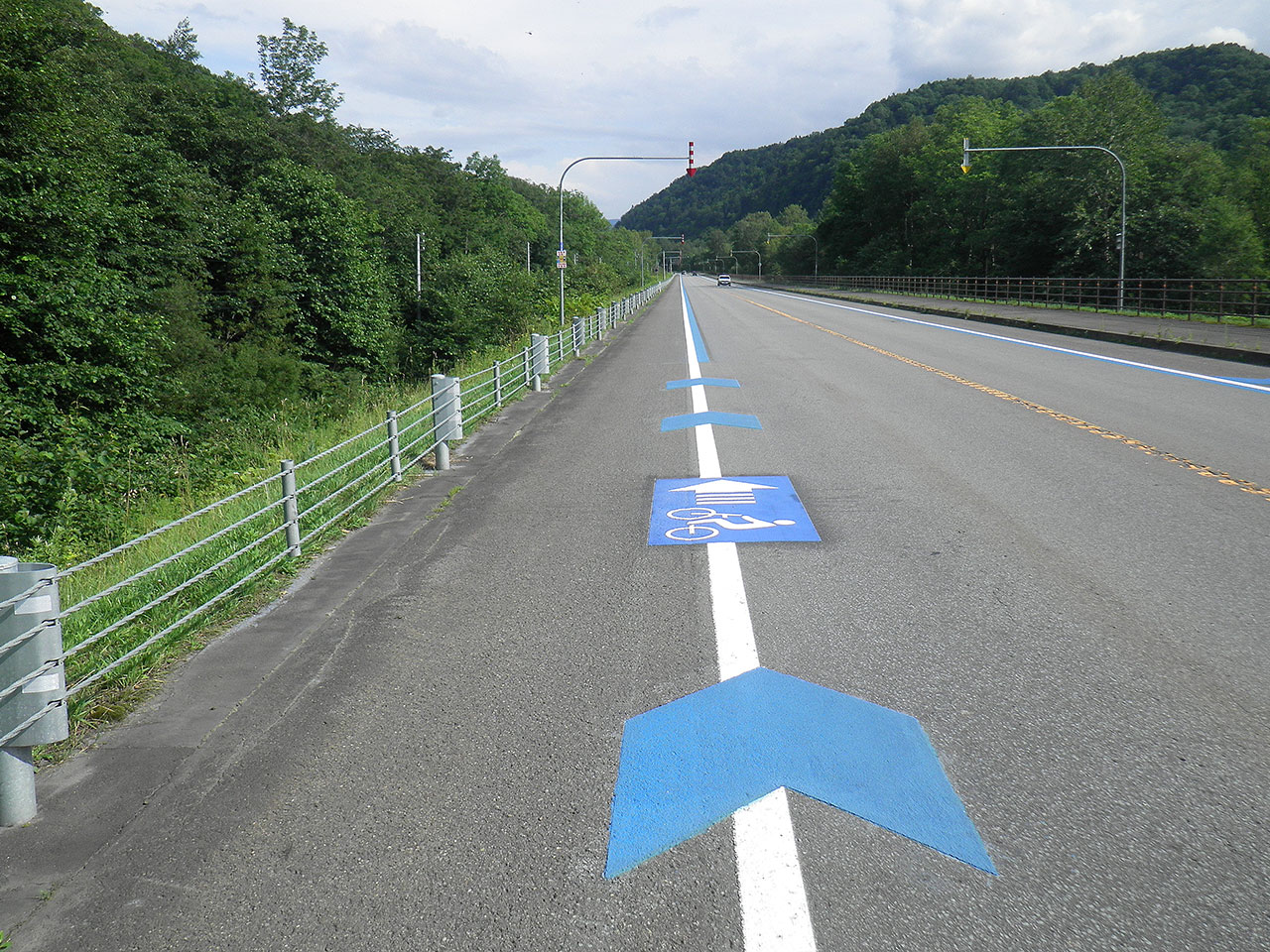 自転車通行帯【北海道上川町】